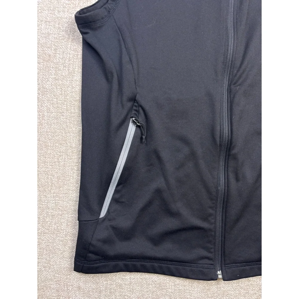 The North Face Mens Full Zip Softshell Vest Black Large Outdoor Activewear 2988